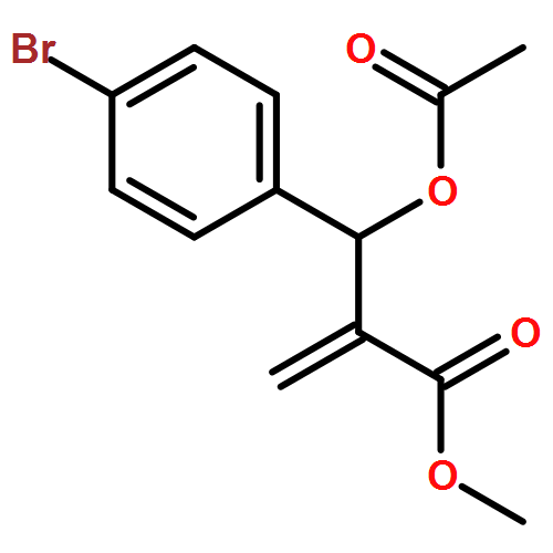 Benzenepropanoic acid, β-(acetyloxy)-4-bromo-α-methylene-, methyl ester 