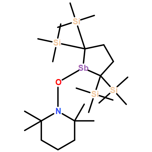 Piperidine, 2,2,6,6-tetramethyl-1-[[2,2,5,5-tetrakis(trimethylsilyl)-1-stibolanyl]oxy]- 