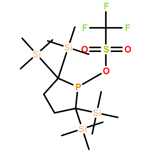 Methanesulfonic acid, 1,1,1-trifluoro-, 2,2,5,5-tetrakis(trimethylsilyl)-1-phospholanyl ester 