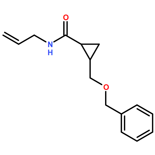 Cyclopropanecarboxamide, 2-[(phenylmethoxy)methyl]-N-2-propen-1-yl-, (1R,2S)-rel- 