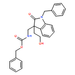 Carbamic acid, [[(3R)-2,3-dihydro-3-(2-hydroxyethyl)-2-oxo-1-(phenylmethyl)-1H-indol-3-yl]methyl]-, phenylmethyl ester (9CI) 