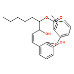 5H-Dibenzo[b,j][1,5]dioxacycloundecin-5-one, 7,8-dihydro-8,14-dihydroxy-4-methyl-7-pentyl-, (7S,8R,9E)- 