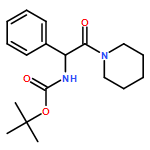 Carbamic acid, N-[2-oxo-1-phenyl-2-(1-piperidinyl)ethyl]-, 1,1-dimethylethyl ester 