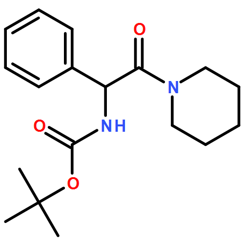 Carbamic acid, N-[2-oxo-1-phenyl-2-(1-piperidinyl)ethyl]-, 1,1-dimethylethyl ester 