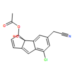 Cyclopent[a]indene-5-acetonitrile, 3-(acetyloxy)-7-chloro-3,3a-dihydro-3a-hydroxy-, (3S,3aR)- 