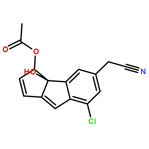 Cyclopent[a]indene-5-acetonitrile, 3-(acetyloxy)-7-chloro-3,3a-dihydro-3a-hydroxy-, (3S,3aR)- 