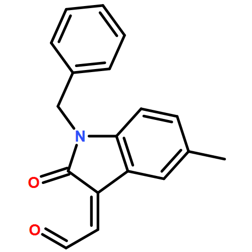 Acetaldehyde, 2-[1,2-dihydro-5-methyl-2-oxo-1-(phenylmethyl)-3H-indol-3-ylidene]-, (2Z)- 