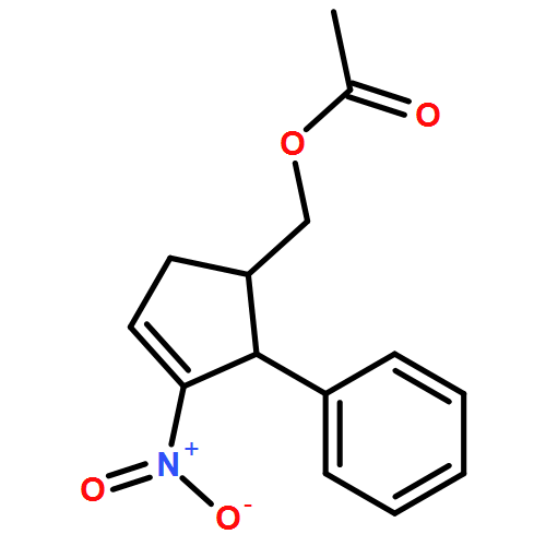 3-Cyclopentene-1-methanol, 3-nitro-2-phenyl-, 1-acetate, (1R,2S)-rel- 