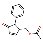 2-Cyclopenten-1-one, 4-[(acetyloxy)methyl]-5-phenyl-, (4R,5R)-rel- 