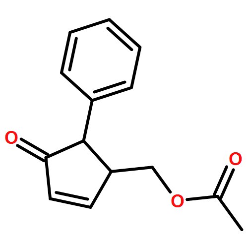 2-Cyclopenten-1-one, 4-[(acetyloxy)methyl]-5-phenyl-, (4R,5R)-rel- 