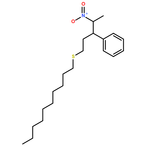 Benzene, [1-[2-(decylthio)ethyl]-2-nitropropyl]- 