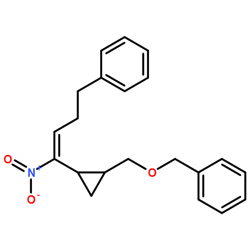 Benzene, [[[(1R,2S)-2-(1-nitro-4-phenyl-1-buten-1-yl)cyclopropyl]methoxy]methyl]-, rel- 