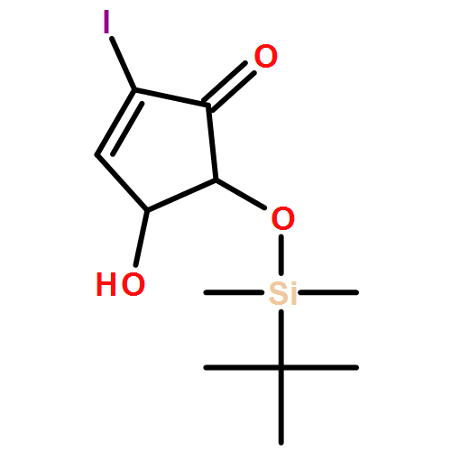 2-Cyclopenten-1-one, 5-[[(1,1-dimethylethyl)dimethylsilyl]oxy]-4-hydroxy-2-iodo-, (4R,5S)- 