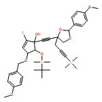 2-Cyclopenten-1-ol, 5-[[(1,1-dimethylethyl)dimethylsilyl]oxy]-2-iodo-4-[(4-methoxyphenyl)methoxy]-1-[2-[(4R)-2-(4-methoxyphenyl)-4-[3-(trimethylsilyl)-2-propyn-1-yl]-1,3-dioxolan-4-yl]ethynyl]-, (1R,4R,5S)- 