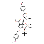 1-Cyclopentene-1-carboxylic acid, 4-[[(1,1-dimethylethyl)dimethylsilyl]oxy]-3-[(4-methoxyphenyl)methoxy]-5-[2-[(4R)-2-(4-methoxyphenyl)-4-(2-propyn-1-yl)-1,3-dioxolan-4-yl]ethynyl]-5-[(triethylsilyl)oxy]-, methyl ester, (3R,4S,5S)- 