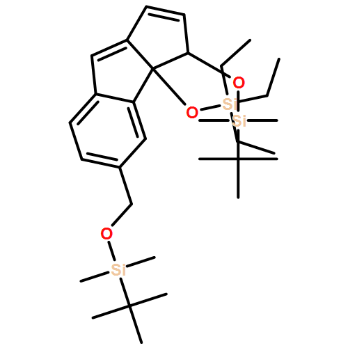 Cyclopent[a]indene, 3-[[(1,1-dimethylethyl)dimethylsilyl]oxy]-5-[[[(1,1-dimethylethyl)dimethylsilyl]oxy]methyl]-3,3a-dihydro-3a-[(triethylsilyl)oxy]-, (3S,3aR)- 