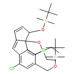 Cyclopent[a]indene, 4,7-dichloro-3-[[(1,1-dimethylethyl)dimethylsilyl]oxy]-5-[[[(1,1-dimethylethyl)dimethylsilyl]oxy]methyl]-3,3a-dihydro-3a-[(triethylsilyl)oxy]-, (3S,3aR)- 