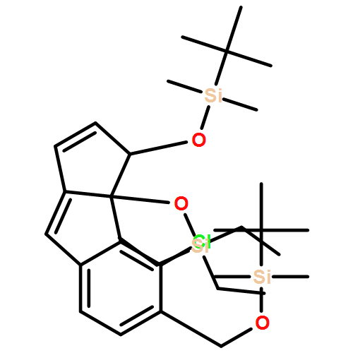 Cyclopent[a]indene, 4-chloro-3-[[(1,1-dimethylethyl)dimethylsilyl]oxy]-5-[[[(1,1-dimethylethyl)dimethylsilyl]oxy]methyl]-3,3a-dihydro-3a-[(triethylsilyl)oxy]-, (3S,3aR)- 