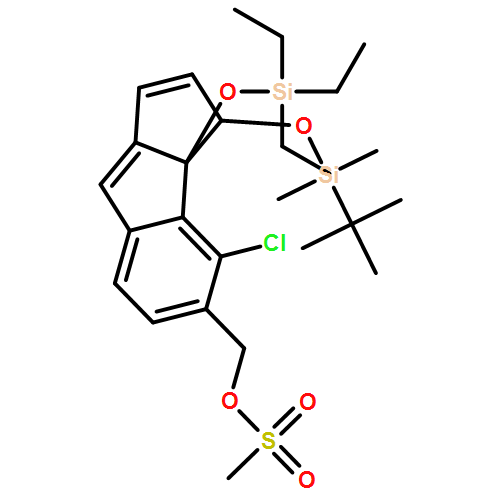 Cyclopent[a]indene-5-methanol, 4-chloro-3-[[(1,1-dimethylethyl)dimethylsilyl]oxy]-3,3a-dihydro-3a-[(triethylsilyl)oxy]-, 5-methanesulfonate, (3S,3aR)- 