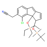 Cyclopent[a]indene-5-acetonitrile, 4-chloro-3-[[(1,1-dimethylethyl)dimethylsilyl]oxy]-3,3a-dihydro-3a-[(triethylsilyl)oxy]-, (3S,3aR)- 