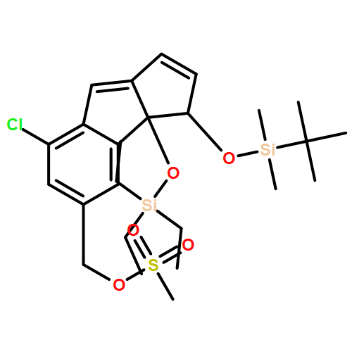 Cyclopent[a]indene-5-methanol, 7-chloro-3-[[(1,1-dimethylethyl)dimethylsilyl]oxy]-3,3a-dihydro-3a-[(triethylsilyl)oxy]-, 5-methanesulfonate, (3S,3aR)- 