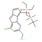 Cyclopent[a]indene, 7-chloro-5-(chloromethyl)-3-[[(1,1-dimethylethyl)dimethylsilyl]oxy]-3,3a-dihydro-3a-[(triethylsilyl)oxy]-, (3S,3aR)- 