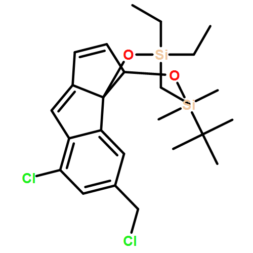 Cyclopent[a]indene, 7-chloro-5-(chloromethyl)-3-[[(1,1-dimethylethyl)dimethylsilyl]oxy]-3,3a-dihydro-3a-[(triethylsilyl)oxy]-, (3S,3aR)- 