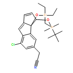 Cyclopent[a]indene-5-acetonitrile, 7-chloro-3-[[(1,1-dimethylethyl)dimethylsilyl]oxy]-3,3a-dihydro-3a-[(triethylsilyl)oxy]-, (3S,3aR)- 