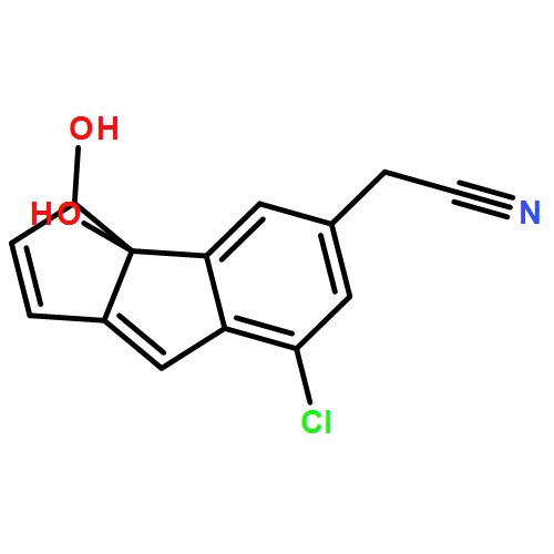 Cyclopent[a]indene-5-acetonitrile, 7-chloro-3,3a-dihydro-3,3a-dihydroxy-, (3S,3aR)- 