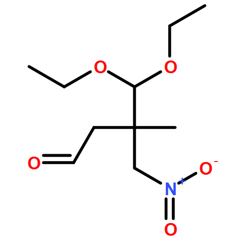 Butanal, 4,4-diethoxy-3-methyl-3-(nitromethyl)-, (3R)- 