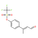 Methanesulfonic acid, 1,1,1-trifluoro-, 4-[(1E)-1-methyl-3-oxo-1-propen-1-yl]phenyl ester 