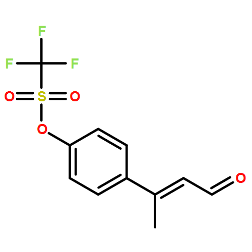 Methanesulfonic acid, 1,1,1-trifluoro-, 4-[(1E)-1-methyl-3-oxo-1-propen-1-yl]phenyl ester 