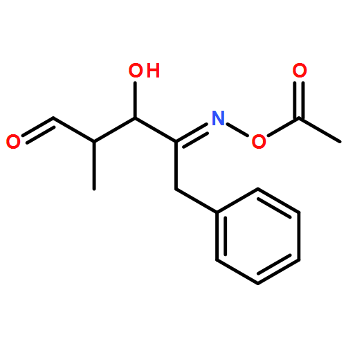 L-erythro-Pentos-4-ulose, 2,5-dideoxy-2-methyl-5-phenyl-, 4-(O-acetyloxime), (4E)- 