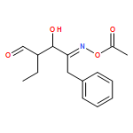 L-erythro-Pentos-4-ulose, 2,5-dideoxy-2-ethyl-5-phenyl-, 4-(O-acetyloxime), (4E)- 