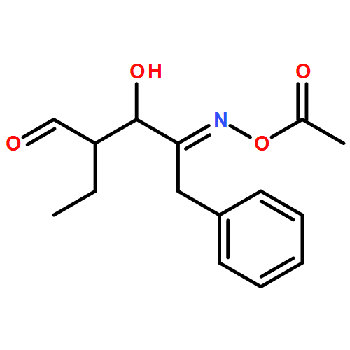 L-erythro-Pentos-4-ulose, 2,5-dideoxy-2-ethyl-5-phenyl-, 4-(O-acetyloxime), (4E)- 