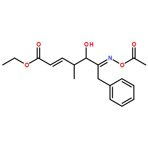 2-Heptenoic acid, 6-[(acetyloxy)imino]-5-hydroxy-4-methyl-7-phenyl-, ethyl ester, (2E,4R,5R,6E)- 