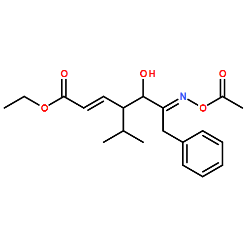 2-Heptenoic acid, 6-[(acetyloxy)imino]-5-hydroxy-4-(1-methylethyl)-7-phenyl-, ethyl ester, (2E,4R,5R,6E)- 