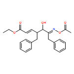 2-Heptenoic acid, 6-[(acetyloxy)imino]-5-hydroxy-7-phenyl-4-(phenylmethyl)-, ethyl ester, (2E,4R,5R,6E)- 