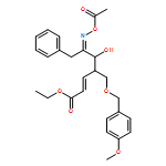 L-threo-2-Pentulose, 1,4-dideoxy-4-[(1E)-3-ethoxy-3-oxo-1-propen-1-yl]-5-O-[(4-methoxyphenyl)methyl]-1-phenyl-, 2-(O-acetyloxime), (2E)- 