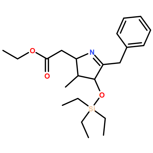 2H-Pyrrole-2-acetic acid, 3,4-dihydro-3-methyl-5-(phenylmethyl)-4-[(triethylsilyl)oxy]-, ethyl ester, (2R,3R,4R)- 