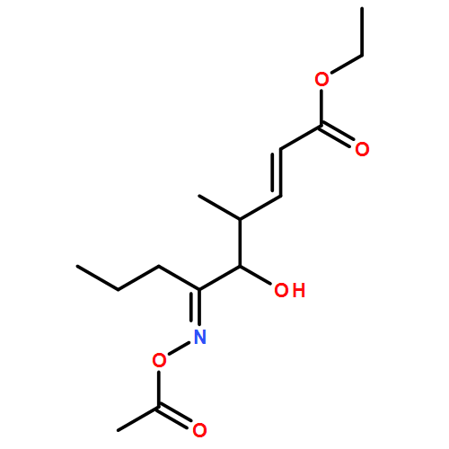 2-Nonenoic acid, 6-[(acetyloxy)imino]-5-hydroxy-4-methyl-, ethyl ester, (2E,4R,5R,6E)- 