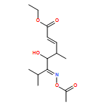 2-Octenoic acid, 6-[(acetyloxy)imino]-5-hydroxy-4,7-dimethyl-, ethyl ester, (2E,4R,5R,6E)- 