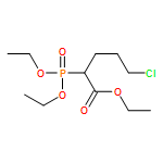 Pentanoic acid, 5-chloro-2-(diethoxyphosphinyl)-, ethyl ester 