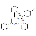 Pyrimidine, 1-[(4-fluorophenyl)sulfonyl]-1,6-dihydro-2,4,6-triphenyl- 