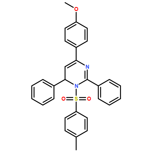 Pyrimidine, 1,6-dihydro-4-(4-methoxyphenyl)-1-[(4-methylphenyl)sulfonyl]-2,6-diphenyl- 