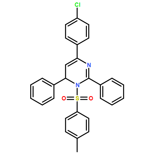 Pyrimidine, 4-(4-chlorophenyl)-1,6-dihydro-1-[(4-methylphenyl)sulfonyl]-2,6-diphenyl- 