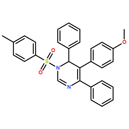 Pyrimidine, 1,6-dihydro-5-(4-methoxyphenyl)-1-[(4-methylphenyl)sulfonyl]-4,6-diphenyl- 