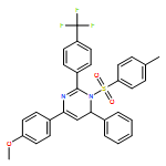 Pyrimidine, 1,6-dihydro-4-(4-methoxyphenyl)-1-[(4-methylphenyl)sulfonyl]-6-phenyl-2-[4-(trifluoromethyl)phenyl]- 