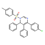 Pyrimidine, 4-(4-chlorophenyl)-1,6-dihydro-1-[(4-methylphenyl)sulfonyl]-5,6-diphenyl- 