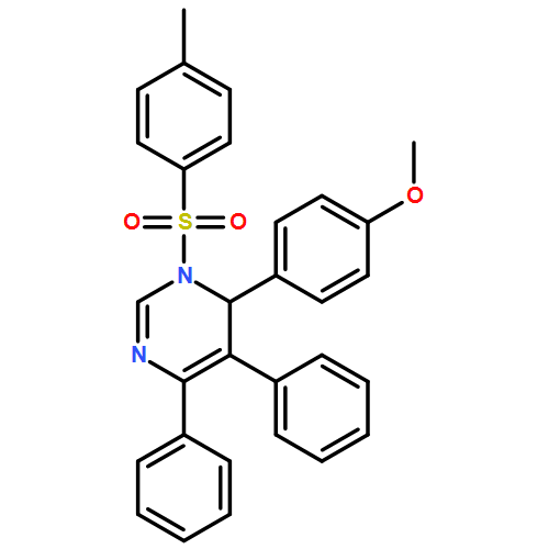 Pyrimidine, 1,6-dihydro-6-(4-methoxyphenyl)-1-[(4-methylphenyl)sulfonyl]-4,5-diphenyl- 